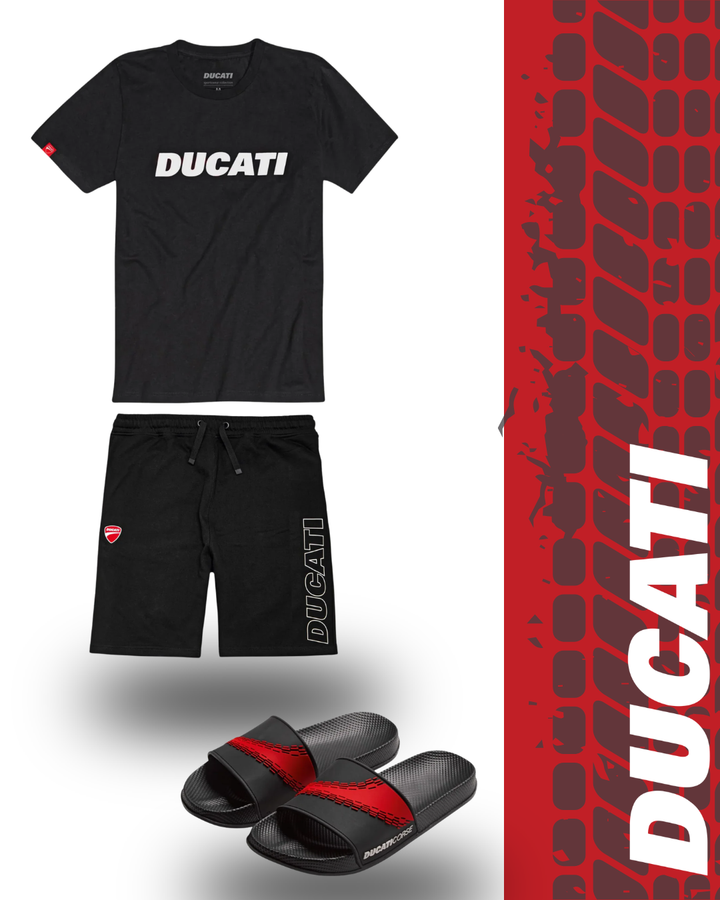 Lot T-shirt Short Claquettes -Ducati