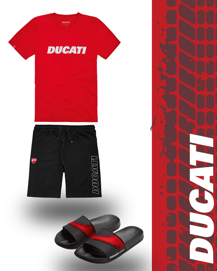 Lot T-shirt Short Claquettes -Ducati