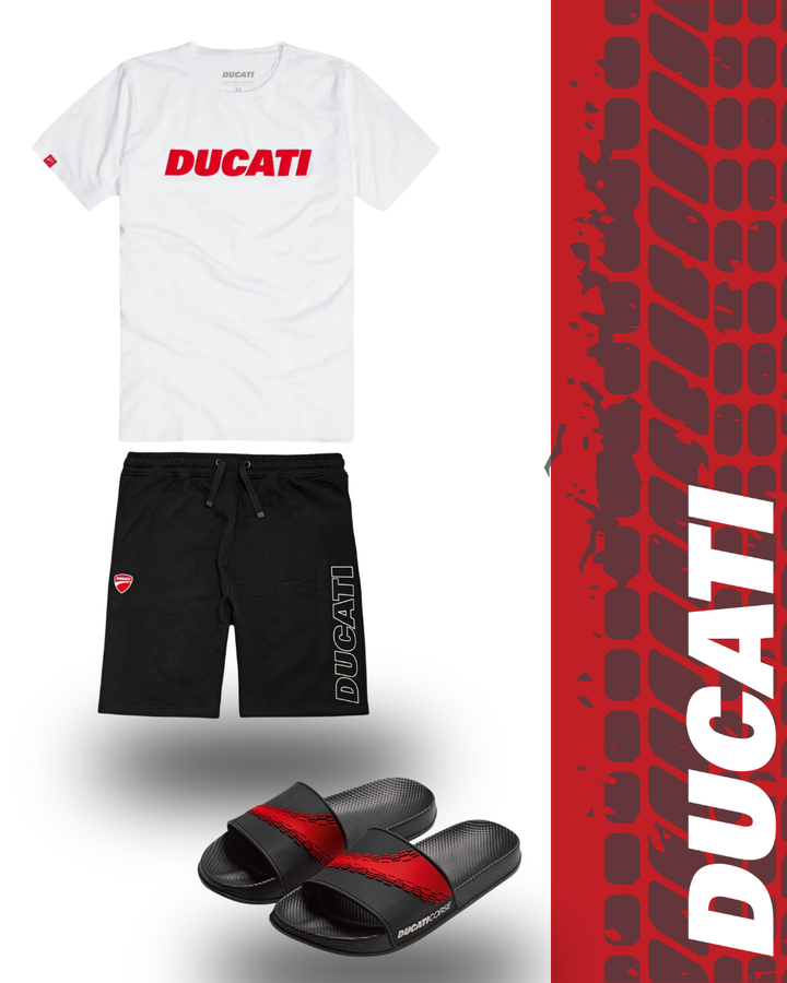 Lot T-shirt Short Claquettes -Ducati