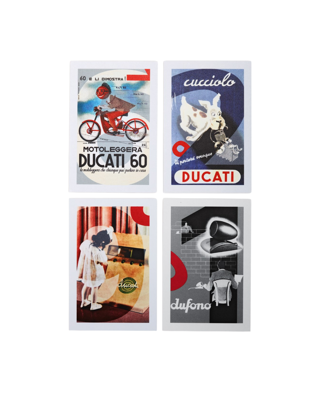 Cartes postales (4 pièces) -Ducati Museum 10x15 cm